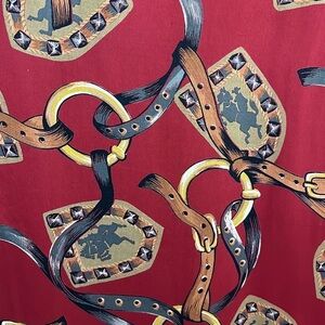 Vintage Stuart Lang equestrian western theme maxi skirt 62